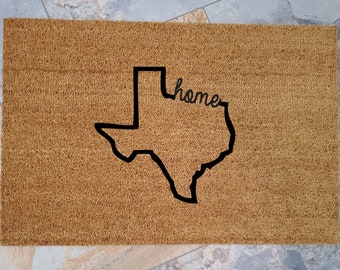 Home State Doormat / Welcome Mat / Personalized Doormat / Custom Doormat / My State Gift / Family Gift / Unique Gift Ideas / State Gift