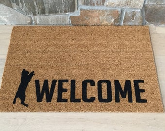 Cat Welcome Mat / Custom Doormats / Personalized Doormat / Welcome Mat / Pet Lover Gifts / Cat Lover / All things Cat / Felines Fur Babies