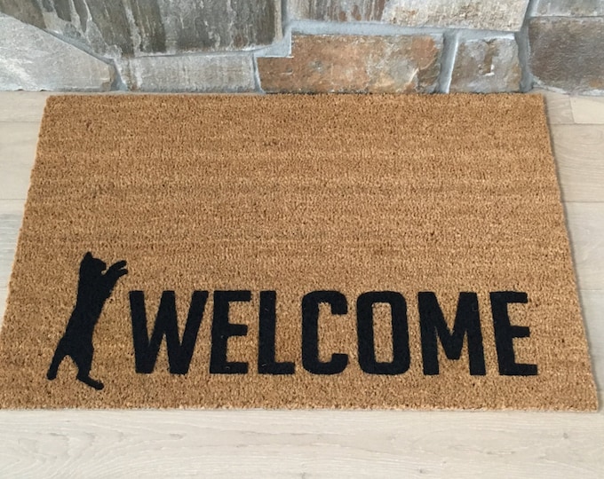 Live Love Rescue Dog / Cat Custom Welcome Mat