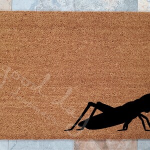 Grasshopper Doormat / Spring Door Mat / Custom Doormat / Cute Home Decor / Garden Lover Gifts / Welcome Mat / Garden Decor / Grasshopper