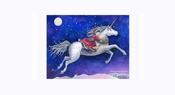 bedroom Decor Playroom Unicorn art Fantasy gift Girly Unicorn Canvas Gallery  unicorn gifts for girls Unicorns Girls Bedroom