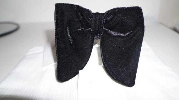 Oversized Bow Tie Black Velvet Bow Tie Big Bow Tie Wedding Etsy