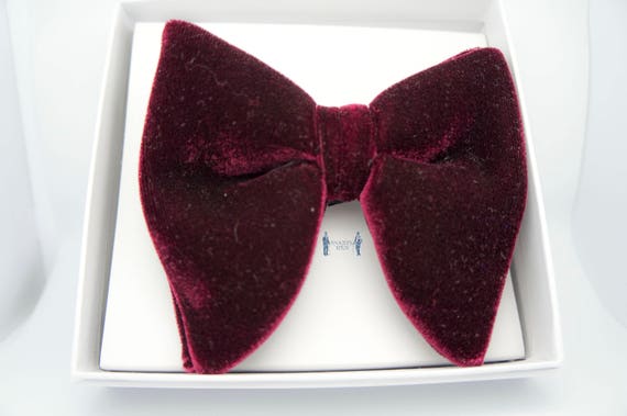 Mens Oversized Bow Tie Burgundy Bow Tie Maroon pillows | Etsy