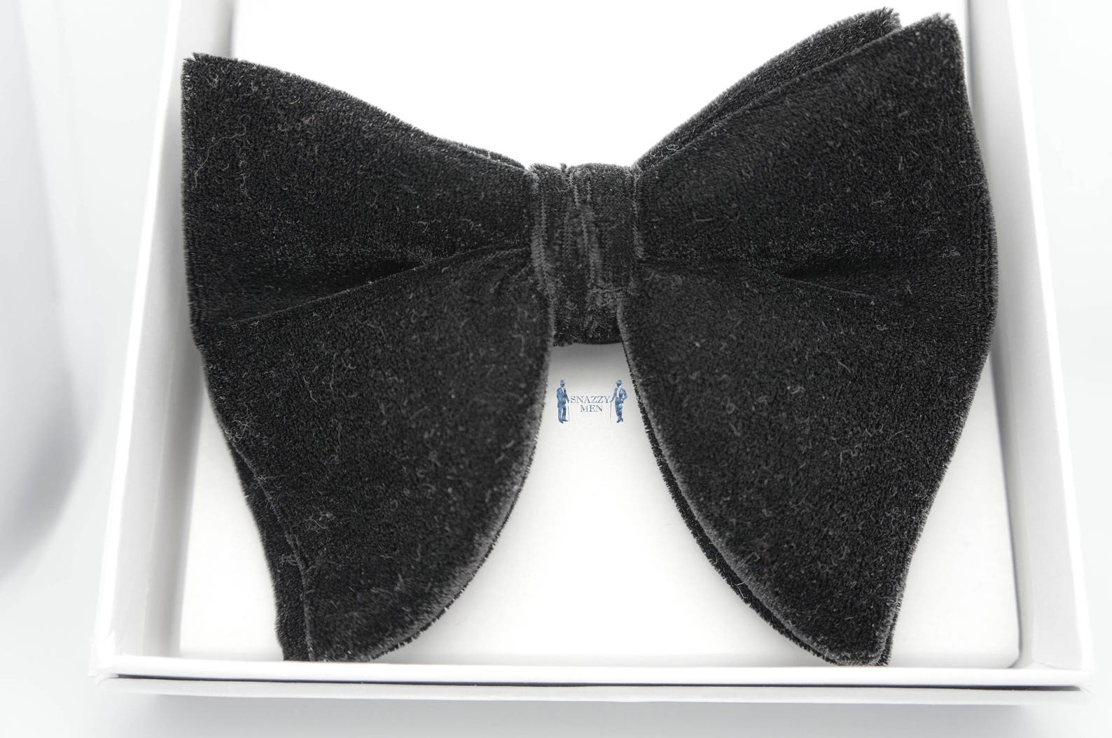 Mens Oversized Bow Tie Black Velvet Bow Tie Big Bow Tie Etsy