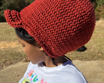 AMBERGREAＭ　Crochet Knit Tam Knit Tam Hats for Women & Men, Cotton Beret-Style Crochet