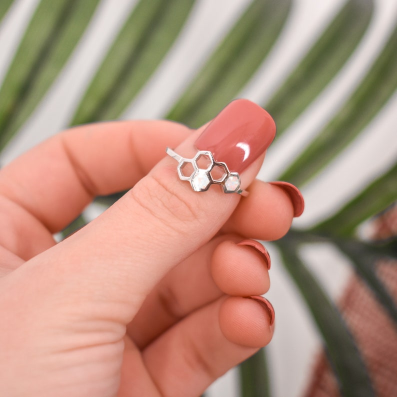Honey Comb Opal Sterling Silver Ring Tarnish Free Ring Sterling Silver Ring Opal Ring