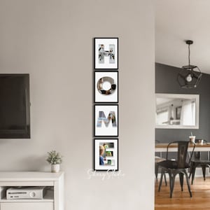 Set di 4 quadri copri parete con le lettere HOME,Decorazione da parete,Arredamento per la casa, regali per la casa nuova