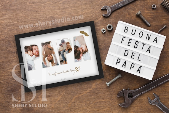 Tulolvae Regalo Compleanno Papà, Orologio in Legno Regali per Papa da