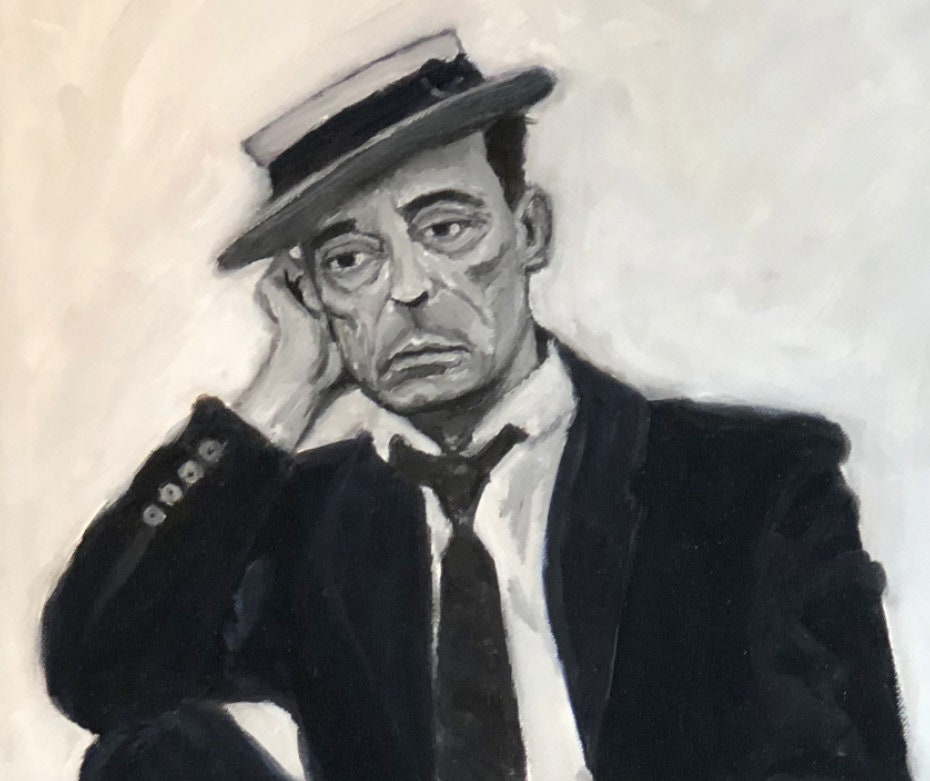 Original Buster Keaton Oil Painting Etsy