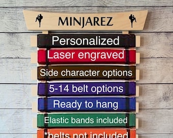 Martial Arts Belt Holder - NATURAL
