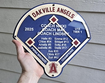 Personalized Baseball Plaque: Engraved Wood & Acrylic Coach Gift