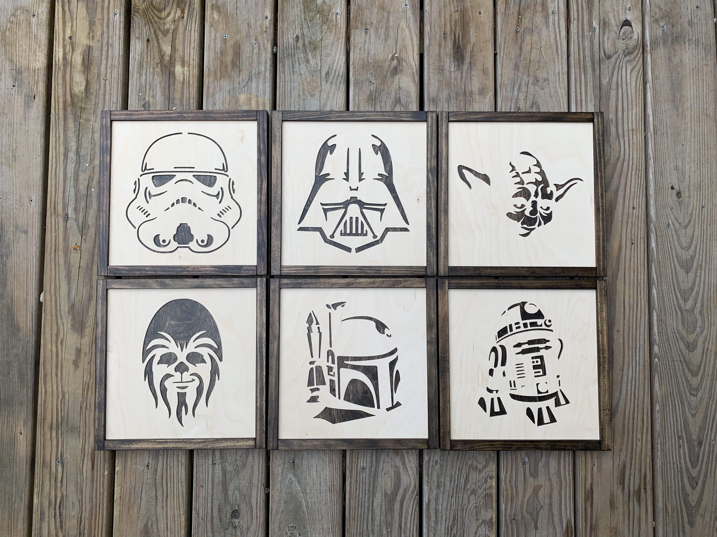 Star Wars Wall Art Set of 6 Custom Star Wars Star Wars Etsy