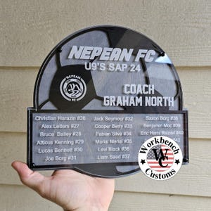 Personalized Soccer Plaque - Soccer Coach Gift, End of Season Award, MVP Gift, Team Keepsake