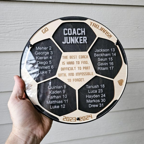 Regalo para entrenador de fútbol, regalo de fin de temporada