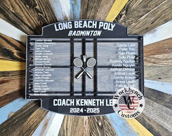 Badminton Coach Gift, End of Season Gift