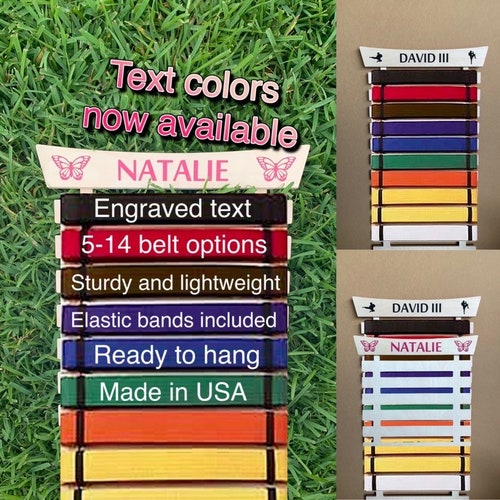 Karate Belt Display Martial Arts Belt Display 6 9 10 Etsy