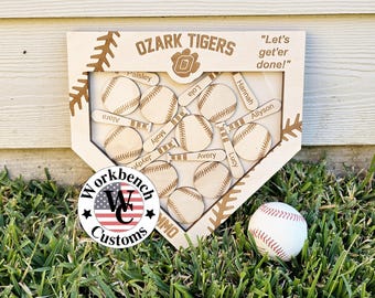 Personalized Baseball Coach Plaque – End of Season Team Gift