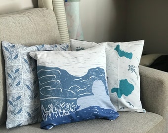 Durdle Door Lino Cushion