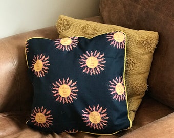 The Sun Lino Print Cushion