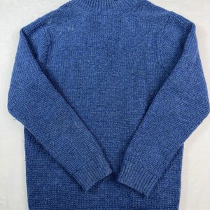 Suéter de lana lavable con cremallera de 1/4 para hombre Pendleton, talla XL, color azul. imagen 8