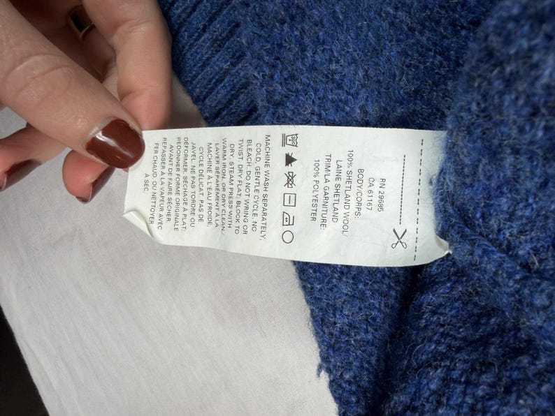 Suéter de lana lavable con cremallera de 1/4 para hombre Pendleton, talla XL, color azul. imagen 5