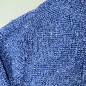 Suéter de lana lavable con cremallera de 1/4 para hombre Pendleton, talla XL, color azul. imagen 9