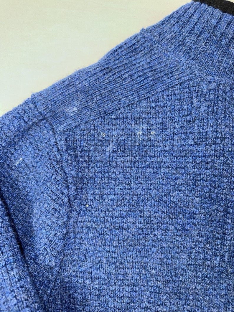 Suéter de lana lavable con cremallera de 1/4 para hombre Pendleton, talla XL, color azul. imagen 9