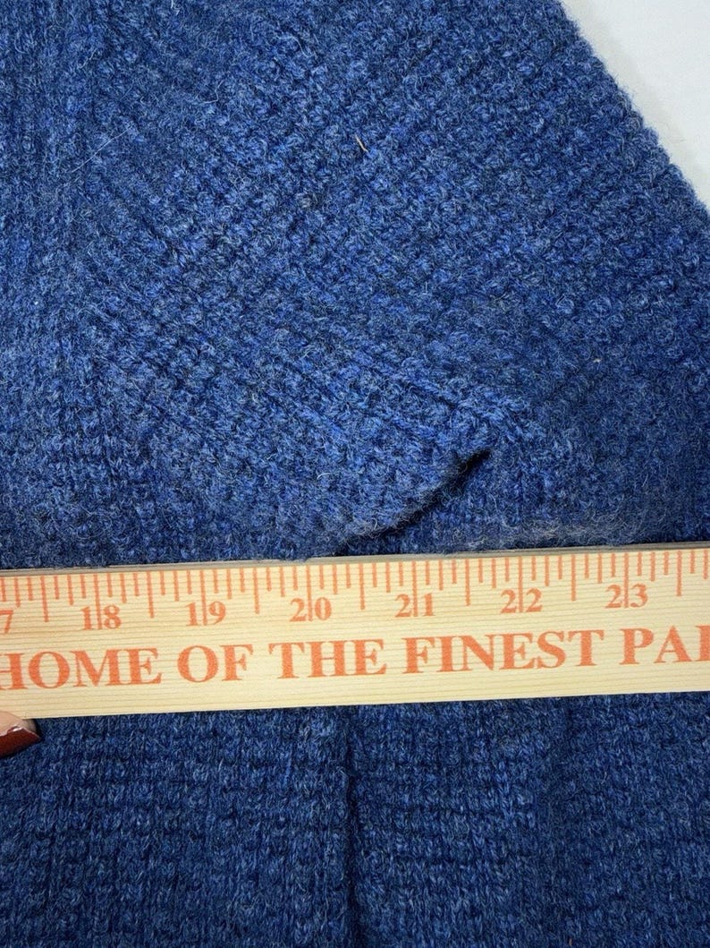 Suéter de lana lavable con cremallera de 1/4 para hombre Pendleton, talla XL, color azul. imagen 7