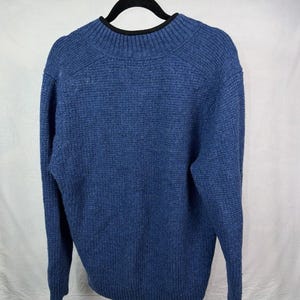 Suéter de lana lavable con cremallera de 1/4 para hombre Pendleton, talla XL, color azul. imagen 10