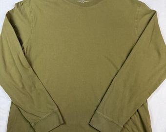 Eddie Bauer Shirt Mens XL Green Long Sleeve T-Shirt