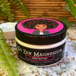 Beurre corporel So Zen au magnésium, crème somnifère, soulagement des crampes musculaires, soutien contre l'anxiété, magnésium topique naturel, enfants et adultes