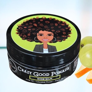 Crazy Good Shine Pomade, naturalny balsam do włosów i brody z olejkiem amla, nagietkiem i arganem, nawilża, zmiękcza, dodaje zdrowego połysku