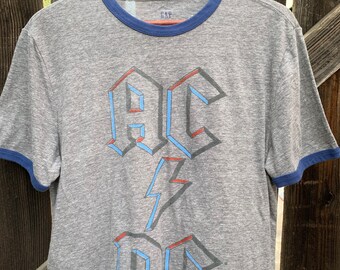 Acdc Baseball Tee Etsy