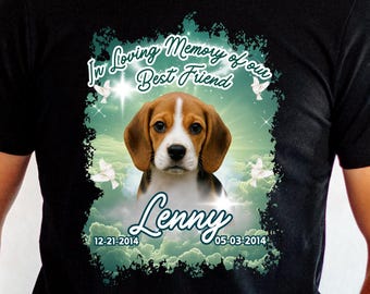 Custom Pet Memorial Photo Shirts, Pet Memorial Shirt, Remembrance Shirts, Dog Memorial Shirt, Pet Photo Shirt, Shirts for Lost Loved Ones