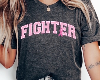 Fighter Shirt, Breast Cancer Awareness Shirt, Pink Ribbon T-Shirt, Breast Cancer Gifts, Breast Cancer Shirt, Women's Shirt, Sweatshirt