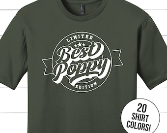 La mejor camiseta de amapola, regalo para amapola, regalo del Día del Padre para el abuelo, regalo de amapola, camiseta del Día del Padre, camisetas de amapola, regalo de Navidad para amapola, papá