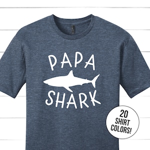 Papa Shark Shirt, Papa Shirt, Fathers Day Gift for Grandpa, Christmas Gift, Grandpa Shirt, Shark Party Shirts, Papa Gifts, Funny Papa Tee