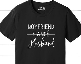 Boyfriend Fiance Husband Shirt, Just Married Shirt, Honeymoon Shirt, Girlfriend Fiancee Wife, Cotton Anniversary, 2nd Anniversary, Hubs