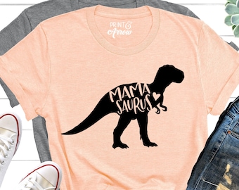 MamaSaurus Shirt, Dinosaur Mom Shirt, Mom T-Shirt, Mommy Shirt, Mother's Day Gift, Christmas Gift for Mom, Dinosaur Party Shirt, Mama Bear