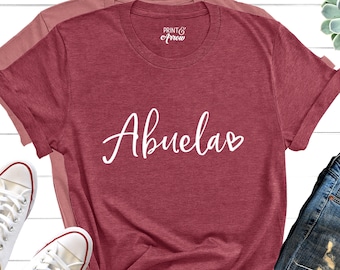 Abuela Shirt, Grandma Gift, Abuelita Shirt, Christmas Gift for Abuela, Mothers Day, Pregnancy Announcement Grandparents, Best Abuela Shirt