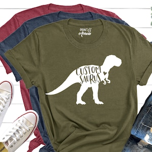 Custom Dinosaur Shirt, Mommysaurus Daddysaurus Shirts, Family Dinosaur Shirts, Dinosaur Party, Auntiesaurus Shirt, Personalized Dinosaur Tee