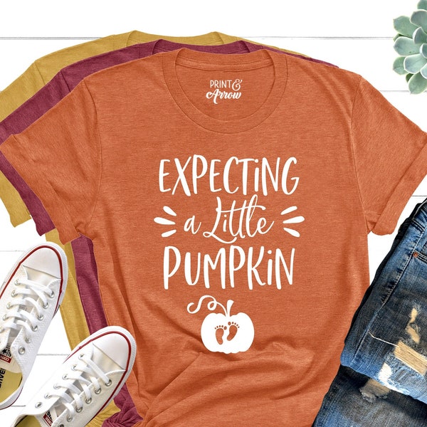 Expecting A Little Pumpkin Shirt, Fall Pregnancy Announcement Shirt, Maternity Halloween Tshirt, Thanksgiving Baby Announcement, Baby Shower