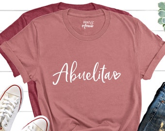 Abuelita Shirt, Grandma Gift, Abuela Shirt, Christmas Gift for Abuela, Mothers Day, Pregnancy Announcement Grandparents, Best Abuelita Shirt