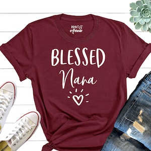 Blessed Nana Shirt, Nana Gift, Nana Shirt, Christmas Gift for Grandma, Mothers Day, Pregnancy Announcement Grandparents, Nana Bear