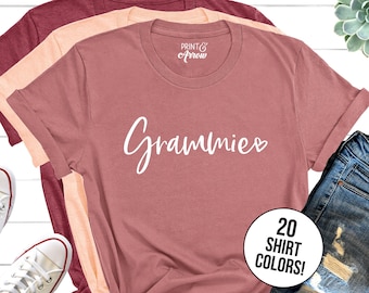 Grammie Shirt, Mothers Day Gift for Grammie, Grandma Gift, Grammie  Christmas Gift, Pregnancy Announcement Grandparents, Best Grammie Shirt