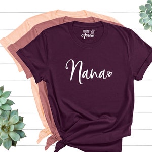 Nana Shirt, Nana Gift, Grandma Shirt, Christmas Gift for Nana, Mothers Day, Pregnancy Announcement Grandparents, Best Nana, Nana Bear Shirt image 1