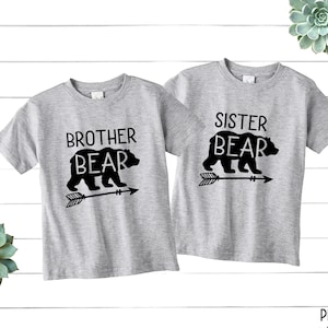 Brother Bear Shirt, Sister Bear Shirt, Sibling Shirts, Matching Shirts, Matching Family Shirts, Pregnancy Reveal, Family Picture Shirts
