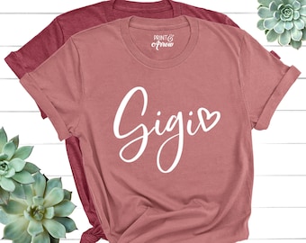 Gigi Shirt, Grandma Gift, Nana Shirt, Christmas Gift for Gigi, Mothers Day, Pregnancy Announcement Grandparents, Best Gigi Shirt