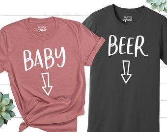 Pregnancy Announcement Shirt, Baby Belly Shirt, Beer Belly Shirt, Pregnancy Reveal Shirts, Matching Shirts, Mommy to Be, Not a Beer Belly