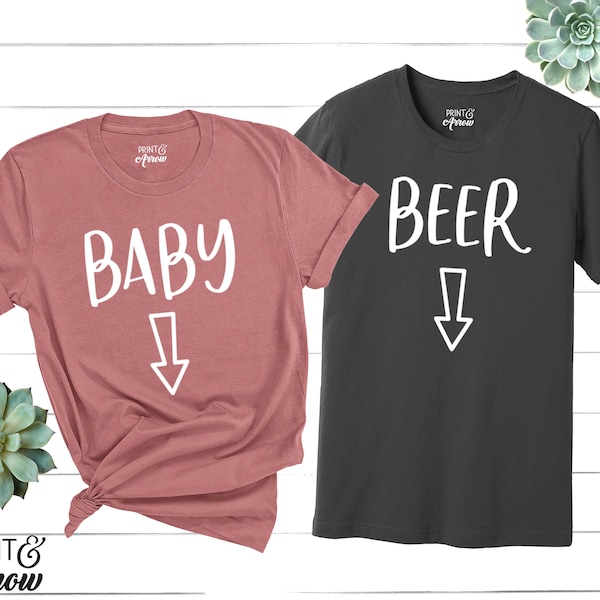 Pregnancy Announcement Shirt, Baby Belly Shirt, Beer Belly Shirt, Pregnancy Reveal Shirts, Matching Shirts, Mommy to Be, Not a Beer Belly